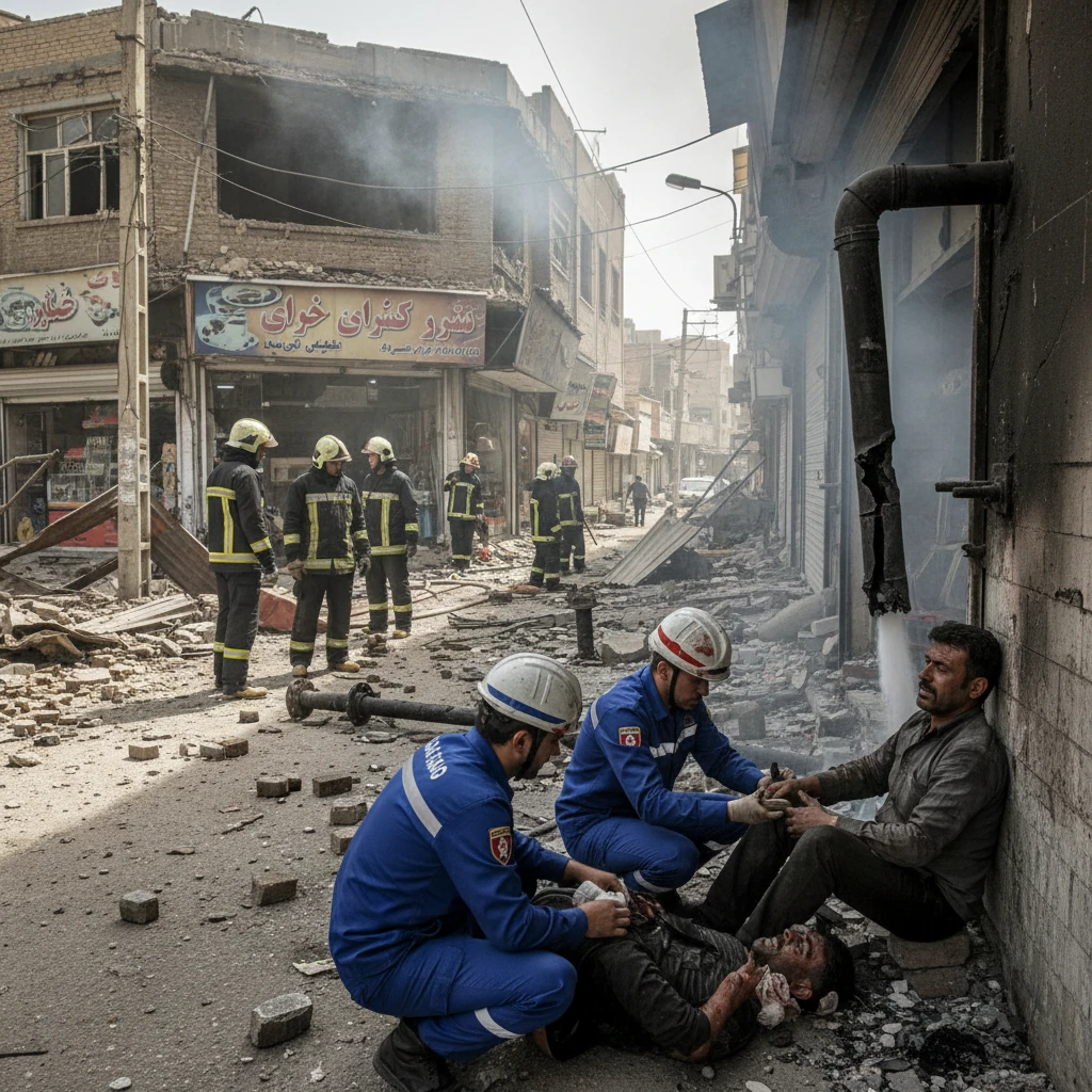 انفجار لوله گاز در دهدشت دو کارگر را دچار سوختگی شدید کرد 21 گاز